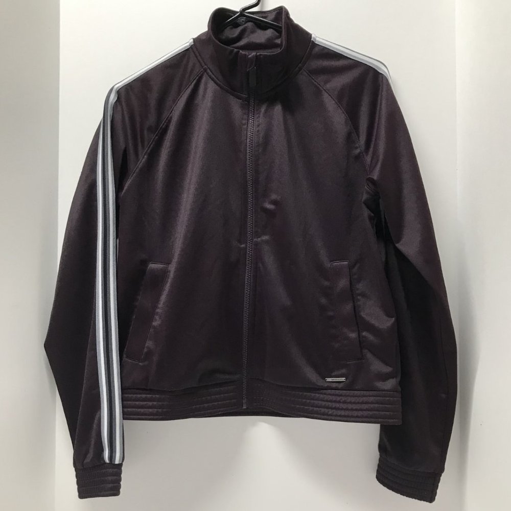 Mondetta Girl’s Full Zip Bomber Track Jacket in Ritzy Raisin